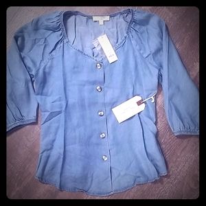 Chambray top size Small from Francesca's